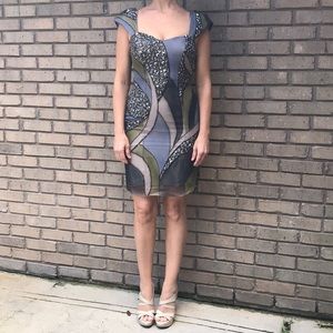 NWT Jovani Sequined Beaded Silk Dress